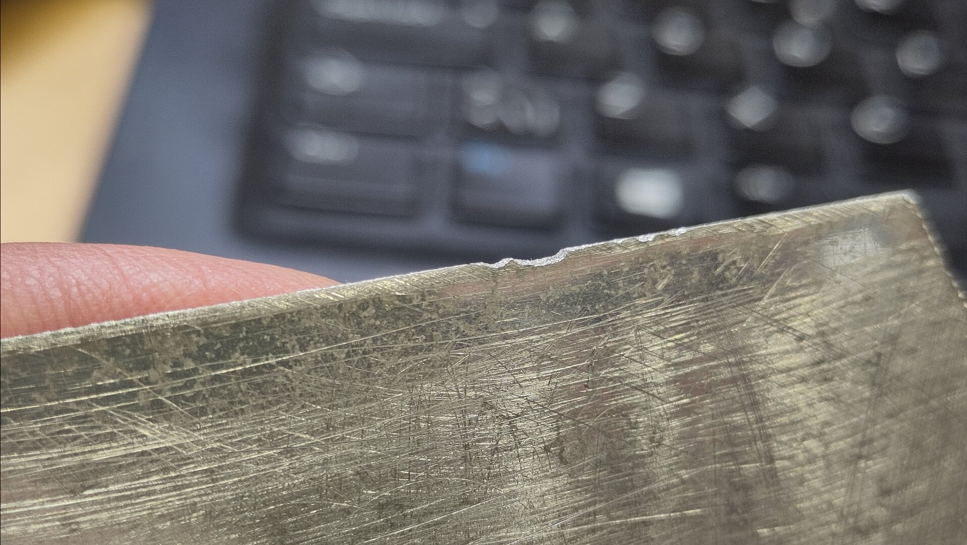Cut Sample B with visible signs of removed material